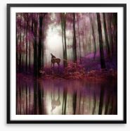 Fawn in the forest Framed Art Print 117301102