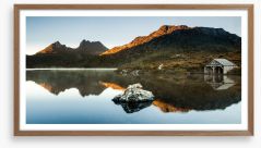 Morning glow at Cradle Mountain Framed Art Print 117415670