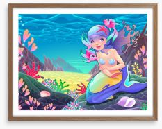 Mermaid's secret Framed Art Print 117510704