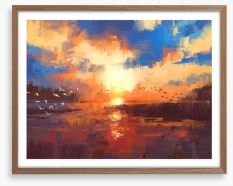 Sunset embers Framed Art Print 117538927