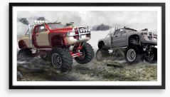 Monster truck rally Framed Art Print 117821529