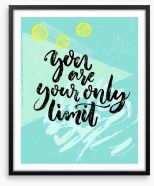 Your only limit Framed Art Print 118338084