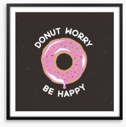 Donut worry Framed Art Print 119179264