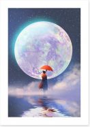 Waiting under the moon Art Print 119851814