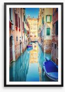 Reflections on the canal Framed Art Print 120535499