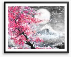 Sakura evening Framed Art Print 120794247