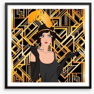Gatsby girl Framed Art Print 121658664