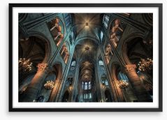 Inside Notre Dame Framed Art Print 122020967