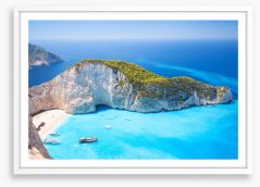 The bluest bay Framed Art Print 122264479