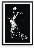 A date with the dog Framed Art Print 123342212