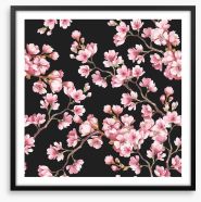Blooming branches Framed Art Print 123607606