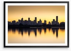 Melbourne golden dawn Framed Art Print 123778186