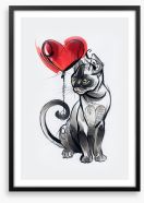 The love cat Framed Art Print 125539907