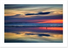 Sunset beach reflections Art Print 125711823