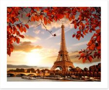 Eiffel Tower in Autumn Art Print 126000678