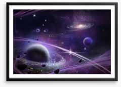 Cosmic star field Framed Art Print 126494481