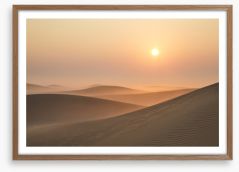 Soft sand sunrise Framed Art Print 127532090