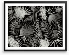 Palms in the dark Framed Art Print 128042569