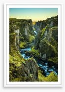 Fjadrargljufur canyon Framed Art Print 128492932