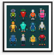 Retro robots 2 Framed Art Print 129293192