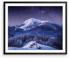 Alpine moonlight Framed Art Print 131272788