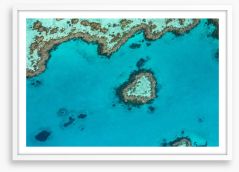 Coral reef heart Framed Art Print 131724600