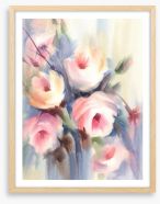 Soft rose bouquet Framed Art Print 132041542