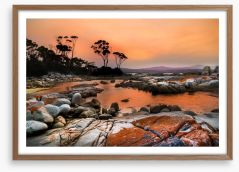 Bay Of Fires sunset Framed Art Print 132383359