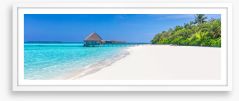 Paradise island panorama Framed Art Print 133424507