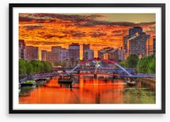 Sunset over the Yarra Framed Art Print 133841508
