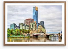 Skyline of Melbourne from the Yarra Framed Art Print 134524869
