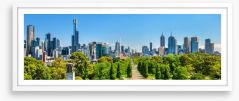 Melbourne parkland panorama Framed Art Print 134532168