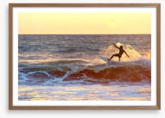 Surfing the sunlight Framed Art Print 134553488