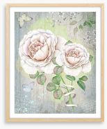 Fresh from the rose bush Framed Art Print 134716261