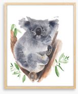 Gum tree koala Framed Art Print 135515542