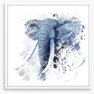 Elephant run Framed Art Print 137525733
