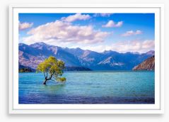 In the blue water Framed Art Print 138126835