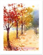 Autumn avenue Art Print 138498934