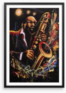 Saxophone solo Framed Art Print 139185881