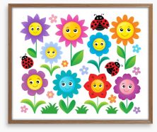 Flowering friends Framed Art Print 139539832