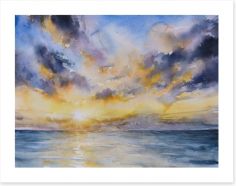 Stormy sunset Art Print 140383528
