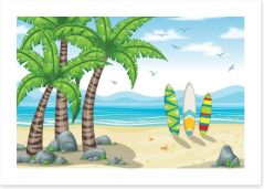 Beach House Art Print 141195405