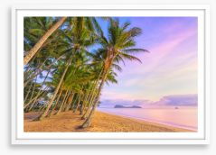 Sunrise at Palm Cove beach Framed Art Print 142052795