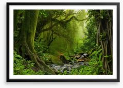 Jungle river Framed Art Print 142175356