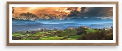 Meadows to mountains Framed Art Print 142522969