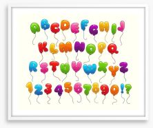 Alphabet and Numbers Framed Art Print 143315620