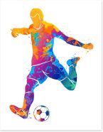 Soccer splash Art Print 143559398