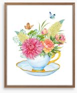 A cup of spring Framed Art Print 143895841