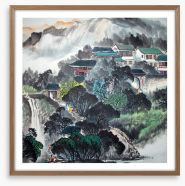 Mountain mist Framed Art Print 144036578