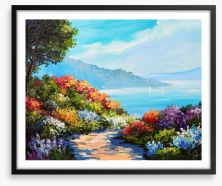 The colourful coast Framed Art Print 145495099